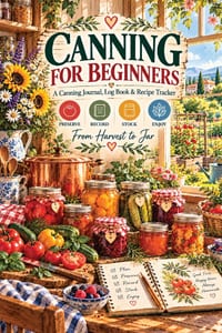 Canning for Beginners: A Canning Journal, Log Book, Tracker & Recipe Notebook for Preserving, Water Bath & Pressure Canning, Batch Records, Jars, Proc cover