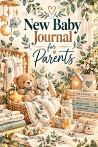 New Baby Journal for Parents: A Guided Baby Prep Planner & Parenting Journal for Pregnancy Planning, Hospital Bags, Nursery Setup, Baby Names, Budgeti cover
