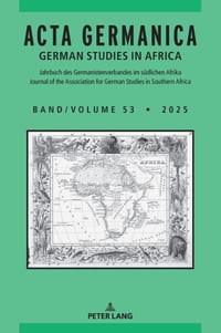 Acta Germanica: German Studies in Africa cover