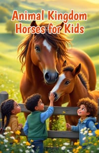 Animal Kingdom Horses for Kids: Fun Facts About Breeds, Wild Mustangs, Foals, Body Parts, Behavior, and How Humans Care for Equines cover
