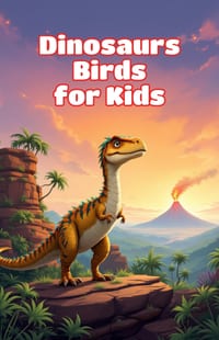 Dinosaurs Birds for Kids: How Feathered Prehistoric Creatures Evolved Into Modern Birds - Fossils, Flight, and Evolution Explained for Young Readers cover
