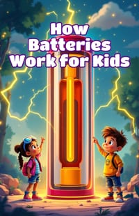 How Batteries Work for Kids: A Beginner's Guide to Electricity, Stored Energy, Circuits, and Charging - From Tiny Cells to Electric Cars cover