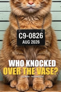 ANIMALIBI - Who Knocked Over the Vase?: A whodunit for cat lovers, in full color. 100 adorable suspects, 10 cases, one guilty kitty. cover