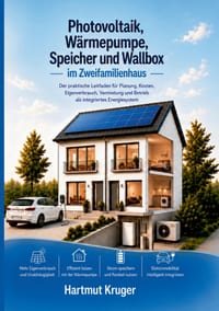 Photovoltaik, Wärmepumpe, Speicher und Wallbox im Zweifamilienhaus: Der praktische Leitfaden für Planung, Kosten, Eigenverbrauch, Vermietung und Betri cover