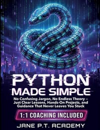Python made simple: No Confusing Jargon, No Endless Theory, Just Clear Lessons, Hands-On Projects, and Guidance That Never Leaves You Stuck cover