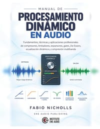 Manual de procesamiento dinámico en audio: Fundamentos, técnicas y aplicaciones profesionales de compresores, limitadores, expansores, gates, De-Esser cover