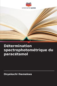 Détermination spectrophotométrique du paracétamol cover