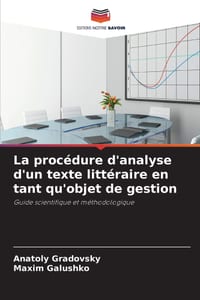 La procédure d'analyse d'un texte littéraire en tant qu'objet de gestion cover