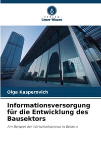 Informationsversorgung für die Entwicklung des Bausektors cover