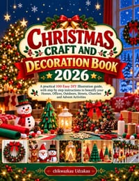 Christmas Craft and Decoration Book 2026: A Practical 100 Easy DIY Illustration Guide, with Step-by-Step Instructions to Beautify Your Homes, Offices, cover