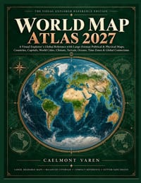World Map Atlas 2027: A Visual Explorer's Global Reference with Large-Format Political & Physical Maps, Countries, Capitals, World Cities, Climate, Te cover