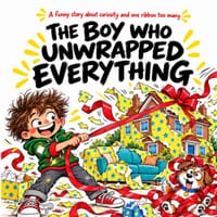 The Boy Who Unwrapped Everything: A Funny Holiday Picture Book About Presents, Curiosity, Patience, and Learning to Wait for Kids Ages 4-8 cover