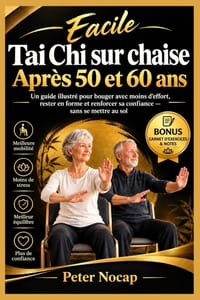 CHAISE TAI CHI Après 50 et 60 ans: Un guide illustré pour bouger avec moins d'effort, rester fort et gagner en confiance sans se mettre au sol cover