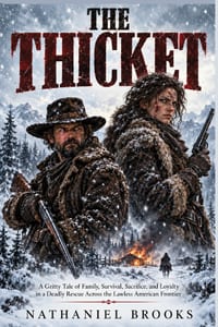 The Thicket: A Gritty Tale of Family, Survival, Sacrifice, and Loyalty in a Deadly Rescue Across the Lawless American Frontier cover