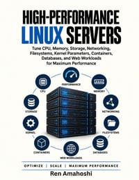 High-Performance Linux Servers: Tune CPU, Memory, Storage, Networking, Filesystems, Kernel Parameters, Containers, Databases, and Web Workloads for Ma cover