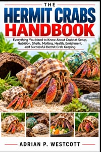 The Hermit Crabs Handbook: Everything You Need to Know About Crabitat Setup, Nutrition, Shells, Molting, Health, Enrichment, and Successful Hermit Cra cover