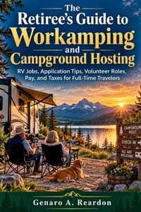 The Retiree's Guide to Workamping and Campground Hosting: RV Jobs, Application Tips, Volunteer Roles, Pay, and Taxes for Full-Time Travelers cover