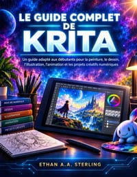 Le Guide Complet de Krita: Un guide adapté aux débutants pour la peinture, le dessin, l'illustration, l'animation et les projets créatifs numériques cover