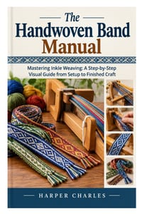 The Handwoven Band Manual: Mastering Inkle Weaving: A Step-by-Step Visual Guide from Setup to Finished Craft cover