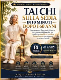 Tai Chi sulla Sedia in 10 Minuti Dopo i 60 Anni: Un programma illustrato di 28 giorni con routine dolci da seduti per migliorare equilibrio, mobilità, cover