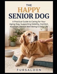 The Happy Senior Dog: A Practical Guide to Caring for Your Aging Dog, Supporting Mobility, Comfort, Nutrition, Mental Well-Being & Daily Life cover