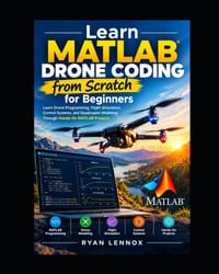 Learn MATLAB Drone Coding from Scratch for Beginners: Learn Drone Programming, Flight Simulation, Control Systems, and Quadcopter Modeling Through Han cover