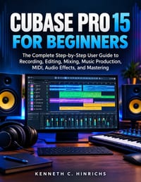 Cubase Pro 15 for Beginners: The Complete Step-by-Step User Guide to Recording, Editing, Mixing, Music Production, MIDI, Audio Effects, and Mastering cover