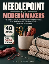 Needlepoint for Modern Makers: 40 Fresh Canvas Projects with Thread Guides, Stitch Charts and Finishing Basics for Total Beginners cover