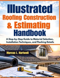Illustrated Roofing Construction & Estimating Handbook: A Step-by-Step Guide to Material Selection, Installation Techniques, and Flashing Details cover