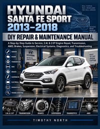Hyundai Santa Fe Sport 2013-2018 DIY Repair & Maintenance Manual: A Step-by-Step Guide to Service, 2.4L & 2.0T Engine Repair, Transmission, AWD, Brake cover