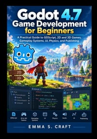Godot 4.7 Game Development for Beginners: A Practical Guide to GDScript, 2D and 3D Games, Gameplay Systems, UI, Physics, and Publishing cover