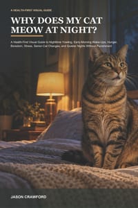 Why Does My Cat Meow at Night?: A Health-First Visual Guide to Nighttime Yowling, Early-Morning Wake-Ups, Hunger, Boredom, Stress, Senior-Cat Changes, cover