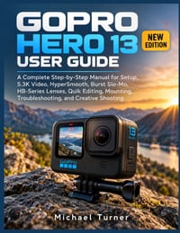 Gopro Hero 13 User Guide: A Complete Step-by-Step Manual for Setup, 5.3K Video, HyperSmooth, Burst Slo-Mo, HB-Series Lenses, Quik Editing, Mounting, T cover