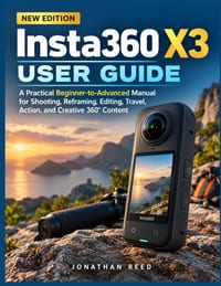 Insta360 X3 User Guide: A Practical Beginner-to-Advanced manual for Shooting, Reframing, Editing, Travel, Action, and Creative 360° Content cover