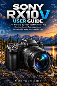 Sony RX10 V User Guide: A Practical Step-by-Step Guide to Camera Setup, Shooting Modes, Autofocus, Zoom, Photography, Video, and Everyday Use cover