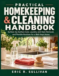 Practical Homekeeping & Cleaning Handbook: Surface-by-Surface Care, Laundry and Stain Removal, and Flexible Routines for a Well-Kept Home cover