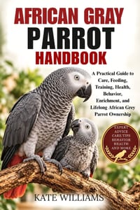 African Gray Parrot Handbook: A Practical Guide to Care, Feeding, Training, Health, Behavior, Enrichment, and Lifelong African Grey Parrot Ownership cover