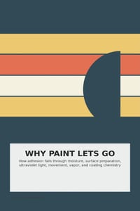 Why Paint Lets Go: How adhesion fails through moisture, surface preparation, ultraviolet light, movement, vapor, and coating chemistry cover