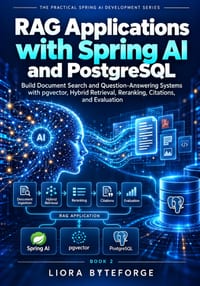 RAG Applications with Spring AI and PostgreSQL: Build Document Search and Question-Answering Systems with pgvector, Hybrid Retrieval, Reranking, Citat cover