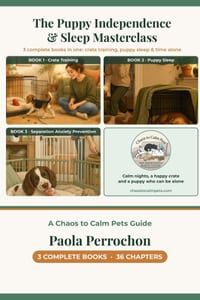 The Puppy Independence & Sleep Masterclass: 3 Complete Books in One: Crate Training, Puppy Sleep, and Separation Anxiety Prevention cover