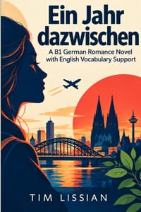 Ein Jahr dazwischen: A B1 German Romance Novel with English Vocabulary Support cover