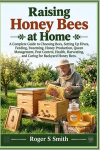 Raising Honey Bees at Home: A Complete Guide to Choosing Bees, Setting Up Hives, Feeding, Swarming, Honey Production, Queen Management, Pest Control, cover