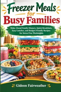 Freezer Meals for Busy Families: Make Ahead Family Dinners, Quick Breakfasts, Easy Lunches, and Budget Friendly Recipes for Stress Free Weeknights cover