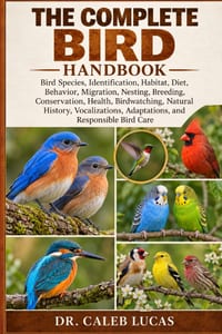 The Complete Bird Handbook: Bird Species, Identification, Habitat, Diet, Behavior, Migration, Nesting, Breeding, Conservation, Health, Birdwatching, N cover