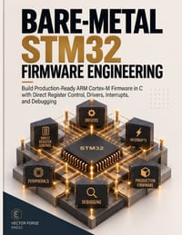 Bare-Metal STM32 Firmware Engineering: Build Production-Ready ARM Cortex-M Firmware in C with Direct Register Control, Drivers, Interrupts, and Debugg cover