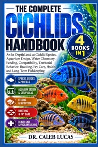 The Complete Cichlids Handbook: An In-Depth Look at Cichlid Species, Aquarium Design, Water Chemistry, Feeding, Compatibility, Territorial Behavior, B cover