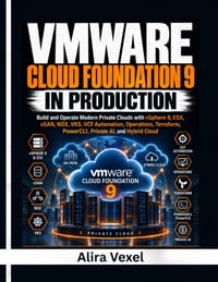 Vmware Cloud Foundation 9 in Production: Build and Operate Modern Private Clouds with vSphere 9, ESX, vSAN, NSX, VKS, VCF Automation, Operations, Terr cover