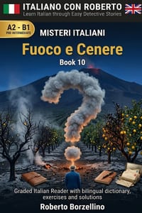 Fuoco e Cenere: Learn Italian through Easy Detective Stories. Pre-Intermediate A2/B1 (Misteri Italiani - Book 10) cover
