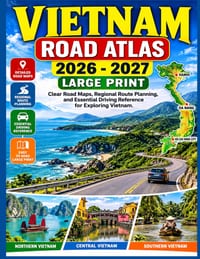 Vietnam Road Atlas 2026-2027 Large Print: Clear Road Maps, Regional Route Planning, and Essential Driving Reference for Exploring Vietnam. cover