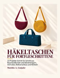 Häkeltaschen für Fortgeschrittene: 15 Projekte Schritt für Schritt aus Baumwollkordel und Bändchengarn, mit Futter, Reißverschluss und Henkeln cover